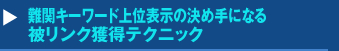 難関キーワード上位表示の決め手になる被リンク獲得テクニックセミナー
