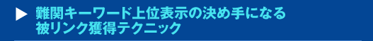 難関キーワード上位表示の決め手になる被リンク獲得テクニックセミナー