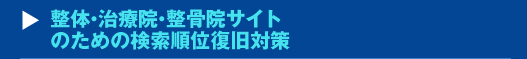 整体・治療院・整骨院サイトのための検索順位復旧対策セミナー