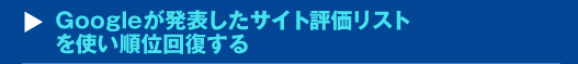 Googleが発表したサイト評価リストを使い順位回復するセミナー